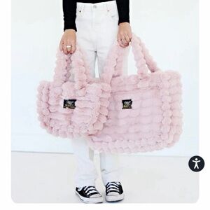 Pink Minky Couture Tote Bag
